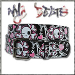 USA-STYLEZ NYC BELT G�RTEL "ANGRY SKULL" BLACK