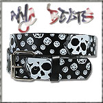 USA-STYLEZ NYC BELT G�RTEL "BUBBLE SKULL" BLACK