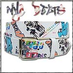 USA-STYLEZ NYC BELT G�RTEL "FEAR OF THE DARK" WHITE