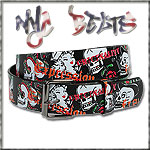 USA-STYLEZ NYC BELT G�RTEL "FREEDOM PINUP GIRL" BLACK