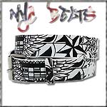 USA-STYLEZ NYC BELT G�RTEL "GENERAL STAR" WHITE