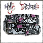 USA-STYLEZ NYC BELT G�RTEL "POKER MATCH UP" BLACK