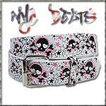 USA-STYLEZ NYC BELT G�RTEL "SKULL EXPLOSION" WHITE