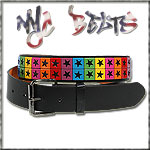 USA-STYLEZ NYC NIETEN BELT COLOR STARLINE BLACK
