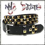 USA-STYLEZ NYC NIETEN BELT GOLDEN RIVET BLACK