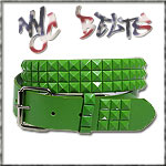 USA-STYLEZ NYC NIETEN BELT GREEN RIVET GREEN