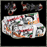 USA-STYLEZ NYC BELT G�RTEL "FREEDOM PINUP GIRL" WHITE