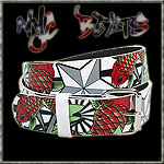 USA-STYLEZ NYC BELT G�RTEL "KOI CARP RED" WHITE