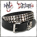 USA-STYLEZ NYC NIETEN BELT SILVER RIVET BLACK