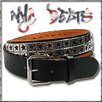 USA-STYLEZ NYC NIETEN BELT SILVERSTAR BLACK
