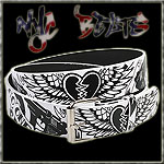 USA-STYLEZ NYC BELT G�RTEL "TRUST NO ONE" WHITE