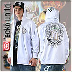 ECKO UNLTD. ZIPPER HOODY CORE STATUS HOOD BLEACH WHITE