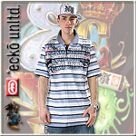 ECKO UNLTD. POLO JERSEY SHIRT GOING OVER BLUE FREEZE
