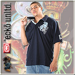 ECKO UNLTD. POLO JERSEY SHIRT IN THE CLOUD INKWELL