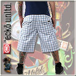 ECKO UNLTD. BERMUDA BAGGY SHORT CRUISER BLEACH WHITE