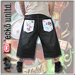 ECKO UNLTD. BAGGY JEANS SHORT LEGACY DENIM DKINE WASH