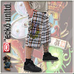 ECKO UNLTD. BERMUDA BAGGY SHORT SPECTRUM BLEACH WHITE