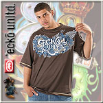 ECKO UNLTD. JERSEY T-SHIRT EDEN CREW COFFEE NEW