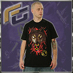 FUYA COUTURE JERSEY TEE FANG WOLF BLACK