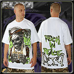 FUYA USA JERSEY TEE SHIRT 2PAC SKULL WHITE
