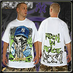 FUYA USA JERSEY TEE SHIRT BIGGIE SKULL WHITE