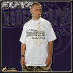 FUYA USA JERSEY TEE SHIRT HUSTL�N WORLD WIDE WHITE