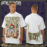 FUYA USA JERSEY TEE SHIRT STONED CRAZY WHITE