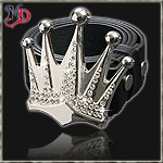 MASTER DIS BELT & BUCKLE CROWN RHINESTONE