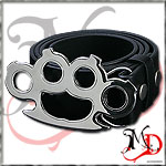 MASTER DIS BELT BRASS KNUCKLE SILVER