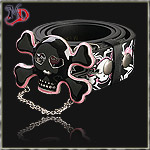 MASTER DIS BELT & BUCKLE SKULL PINK