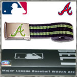 MASTER DIS WOVEN STRIPED BELT ATLANTA BRAVES BLACK/LIME