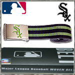 MASTER DIS WOVEN STRIPED BELT CHICAGO WHITE SOX BLACK/LIME