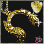 MASTER DIS NECKLACE 24K GOLD PLATED "HEADPHONE"