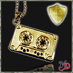 MASTER DIS NECKLACE 24K GOLD PLATED "TAPE"