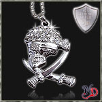 MASTER DIS NECKLACE 925 STERLING SILVER "PIRATE SKULL"