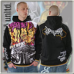 ECKO UNLTD. HOODY SWEATER LOS ANGELES TIMES BLACK