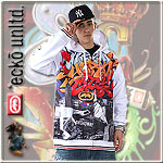 ECKO UNLTD.� ZIPPER HOODY NEW YORK GRITTY CITY WHITE