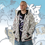 ECKO UNLTD.� WINTER ZIPPER HOODY EQUIS HOOD ANT WHITE