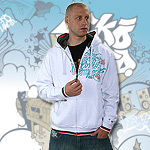 ECKO UNLTD. ZIPPER HOODY WRITE OF PASSAGE BLEACH WHITE