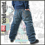 ECKO UNLTD. LOOSE FIT JEANS EU DENIM MEDIUM BLUE WASH