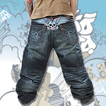ECKO UNLTD. BAGGY PANT JEANS ETERNAL JEAN FADED VINTAGE