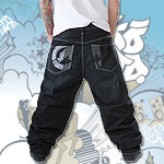 ECKO UNLTD. BAGGY PANT JEANS RHINO JEAN WASHED BLACK