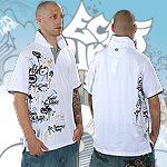 ECKO UNLTD. POLO JERSEY SHIRT CRITICAL WHITE/ASH
