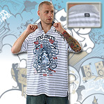 ECKO UNLTD. POLO JERSEY SHIRT FALLEN ANGEL BLEACH WHITE