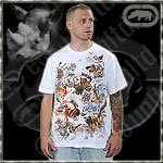 ECKO UNLTD. JERSEY TEE SHIRT SMOKE SIGNALS BLEACH WHITE