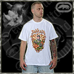 ECKO UNLTD. JERSEY TEE SHIRT SUNBURNER BLEACH WHITE