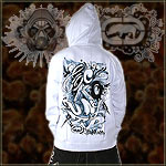 ECKO UNLTD. ZIPPER HOODY GRAFF SPLASH BLEACH WHITE