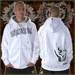 ECKO UNLTD. ZIPPER HOODY WORLD CLASS HOODY WHITE