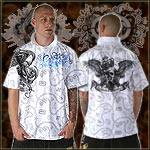 ECKO UNLTD. POLO JERSEY SKULL KINGS BLEACH WHITE