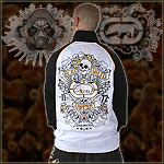 ECKO UNLTD. TRACK JACKET SKULLS LIMBO BLEACH WHITE